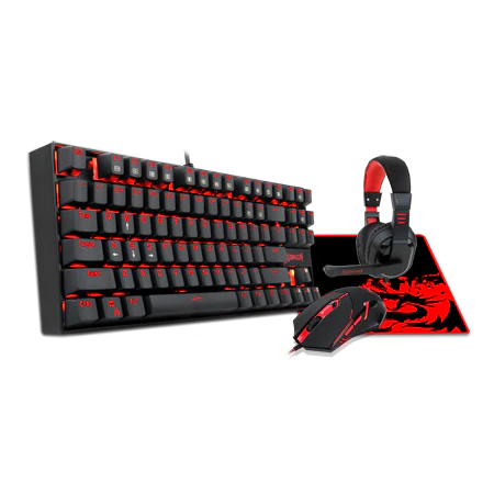 Redragon K552 BB 4 IN 1 Keyboard – Mouse – Mouse Pad – Headset Wired Gaming Essentials