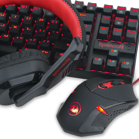 Redragon K552 BB 4 IN 1 Keyboard – Mouse – Mouse Pad – Headset Wired Gaming Essentials