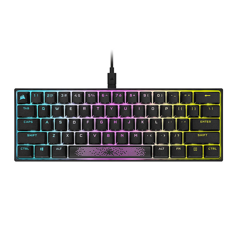 Corsair K65 RGB MINI 60% Mechanical Gaming Keyboard - Cherry MX Brown Mechanical Keyswitches - Customizable Per-Key RGB Backlighting - Detachable USB Type-C Cable - QWERTY NA Layout - Black