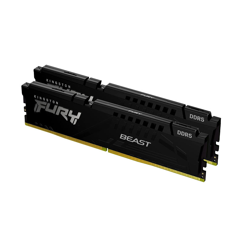 KINGSTON TECHNOLOGY FURY BEAST BLACK 16GB 5200MT/S DDR5 CL40 XMP 3.0 READY COMPUTER MEMORY (KIT OF 2) KF552C40BBK2-16