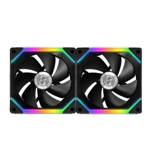 LIAN LI UNI FAN SL140 DIGITAL ADDRESSABLE RGB 140 FAN WITH CONTROLLER , TWIN PACK - BLACK - 14UF2B