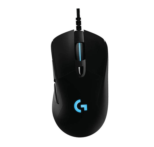 LOGITECH G403 HERO 16K GAMING MOUSE, LIGHTSYNC RGB, LIGHTWEIGHT 87G +10G OPTIONAL WEIGHT, BRAIDED CABLE, 16,000 DPI, RUBBER SIDE GRIPS