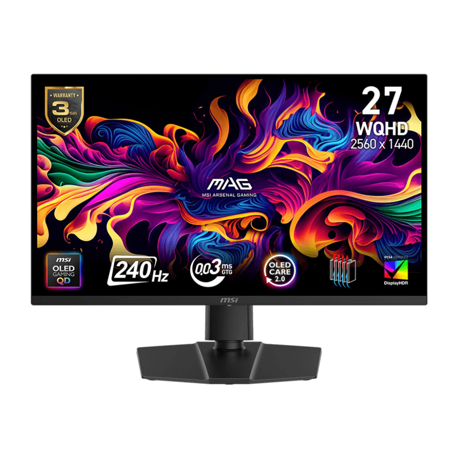 MSI MAG 273QP QD-OLED X24 27-inch 2560 x 1440 (QHD) Gaming Monitor