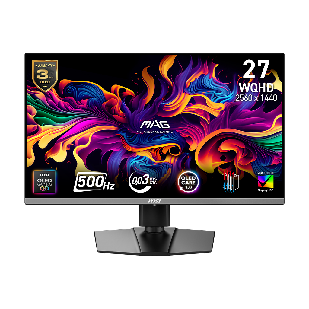 MSI MAG 272QP QD-OLED X50 27" QHD 500Hz Flat Gaming Monitor