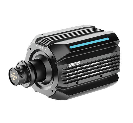 MOZA R21 Ultra Direct Drive Wheel Base, 21 N·m Sustained Torque, 21-bit Magnetic Encoder, PC Professional Sim Racing Base, Dual RGB Light Strips | RS090 Games Corner 