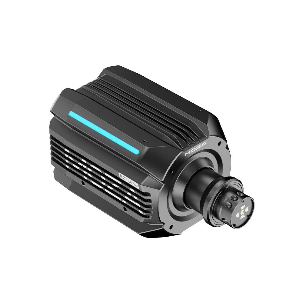 MOZA R21 Ultra Direct Drive Wheel Base, 21 N·m Sustained Torque, 21-bit Magnetic Encoder, PC Professional Sim Racing Base, Dual RGB Light Strips | RS090