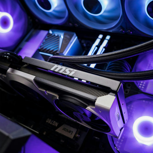 MSI Powered Gaming PC, Ryzen 7 9850X3D, RTX 5070 Ti 16GB, 32GB DDR5, 2TB Gen5 SSD, MAG Pano 100R PZ Black