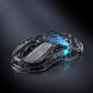 GravaStar Mercury M2 Wireless Gaming Mouse with 26,000 DPI, PAW3395DM Sensor -79g Lightweight Hollowed-Out Design -5 Programmable Buttons -5 Dynamic Lightsync RGB - Transparent Black