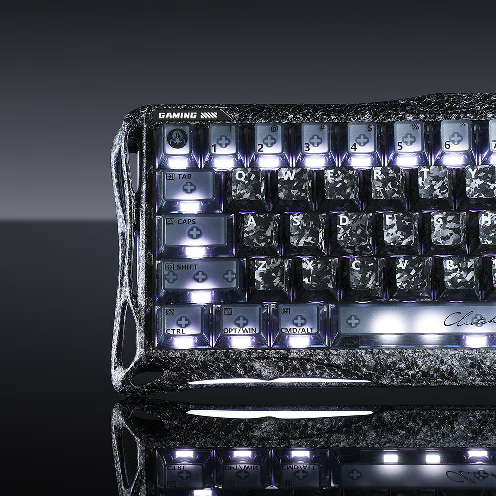 GravaStar Mercury V60 Pro Special Edition Gaming Keyboard, Magnetic Hall Effect Switches, 8kHz Polling, 0.125ms Latency, Aluminum Build, Cyber Frost Black | V60 Pro