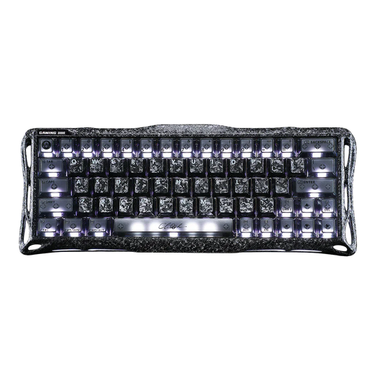GravaStar Mercury V60 Pro Special Edition Gaming Keyboard, Magnetic Hall Effect Switches, 8kHz Polling, 0.125ms Latency, Aluminum Build, Cyber Frost Black | V60 Pro Games Corner 