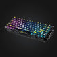 GravaStar Mercury K1 Lite Mechanical Gaming Keyboard, 75% Gasket Hot Swappable Custom Keyboard, Pre-lubed Linear Switches Mechanical Keyboard, RGB Backlit Wireless Keyboard - Transparent Black | GS K1 LITE_XTAL_BLK