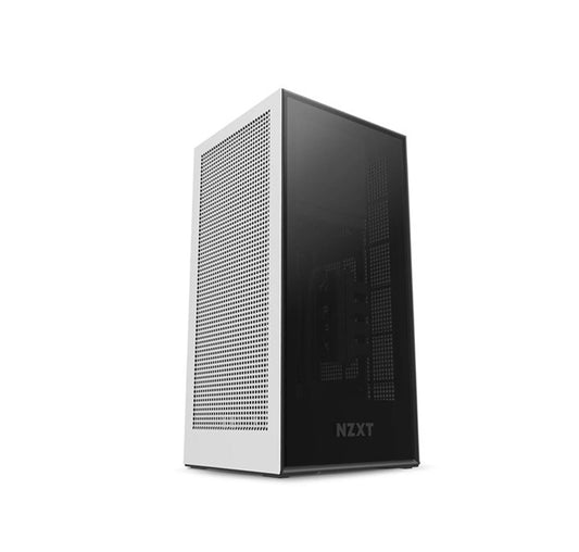 NZXT H1 Tempered Glass Mini ITX Case Including Pre Installed 140mm AIO Liquid Cooler + 650W SFX-L 80Plus Gold PCI Express x16 SGCC Steel and Tempered Glass White - CA-H16WR-W1-UK