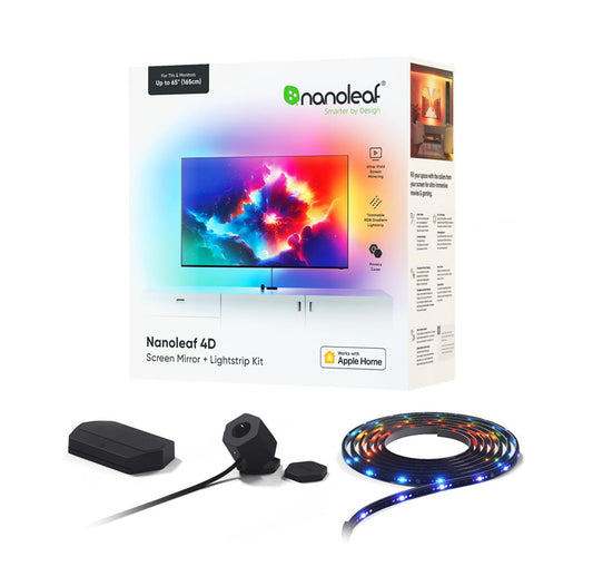 Nanoleaf 4D - TV Sync Camera and Smart Addressable Gradient Lightstrip Kit, Immersive TV LED Backlights, Bias Lighting for Home Theatre & Console Gaming (Up to 65" TVs and Monitors)