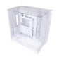Lian Li O11 Vision Compact Tower Computer Case, Up to 360mm Radiator & 9x 120mm Fan Support, 1x 4mm & 1x 3mm Tempered Glass Panels, Steel & Aluminum Materials,White
