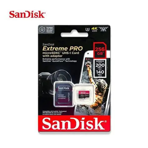 SanDisk Extreme PRO 256 GB Class 3/UHS-I (U3) V30 microSDXC Games Corner 
