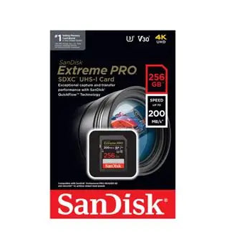 SANDISK 256GB Extreme PRO SDXC UHS-I Memory Card - C10, U3, V30, 4K UHD, SD Card - SDSDXXD-256G-GN4IN Games Corner 
