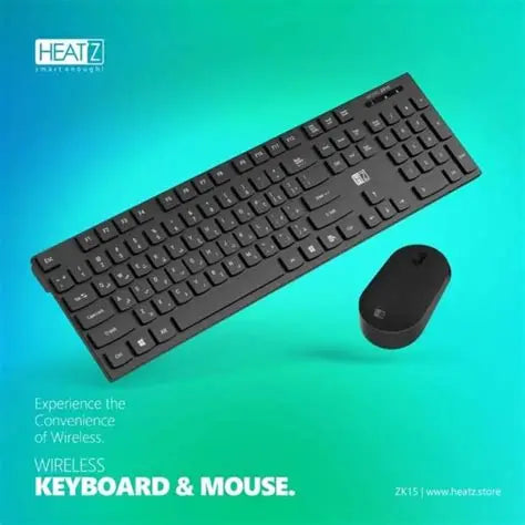 Heatz ZK15 Wireless Keyboard Mouse Combo – Arabic / English