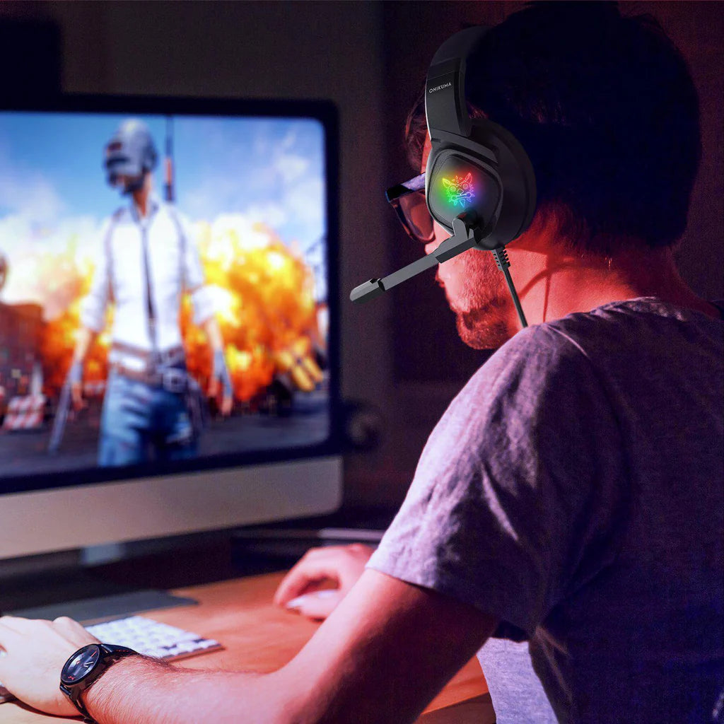 ONIKUMA K19 Professional Gaming Headphone with RGB LED Backlight-Black