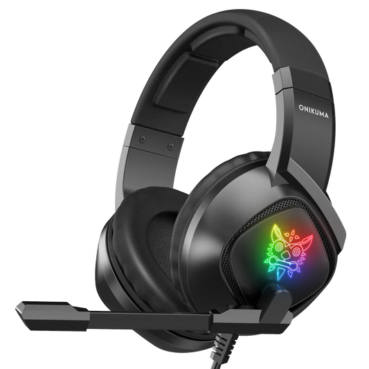 ONIKUMA K19 Professional Gaming Headphone with RGB LED Backlight-Black Games Corner 