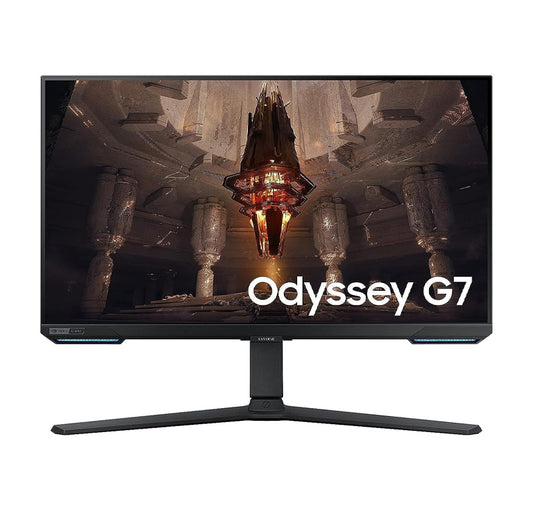 SAMSUNG 28" ODYSSEY G7 BG702, 4K UHD RESOLUTION & IPS PANEL FLAT GAMING MONITOR WITH SMART TV EXPERIENCE, 144HZ REFRESH RATE & 1MS RESPONSE TIME, G-SYNC COMPATIBLE, GAMING HUB - LS28BG702EMXUE