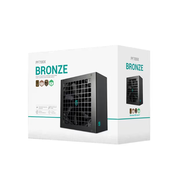 DeepCool GAMER STORM PF700X 700W ATX2.52 80 PLUS CYBENETICS Bronze Power Supply (PSU), Taiwanese + Japanese Electrolytic Capacitors, Black | R-PF700X-HD0B-JGUK