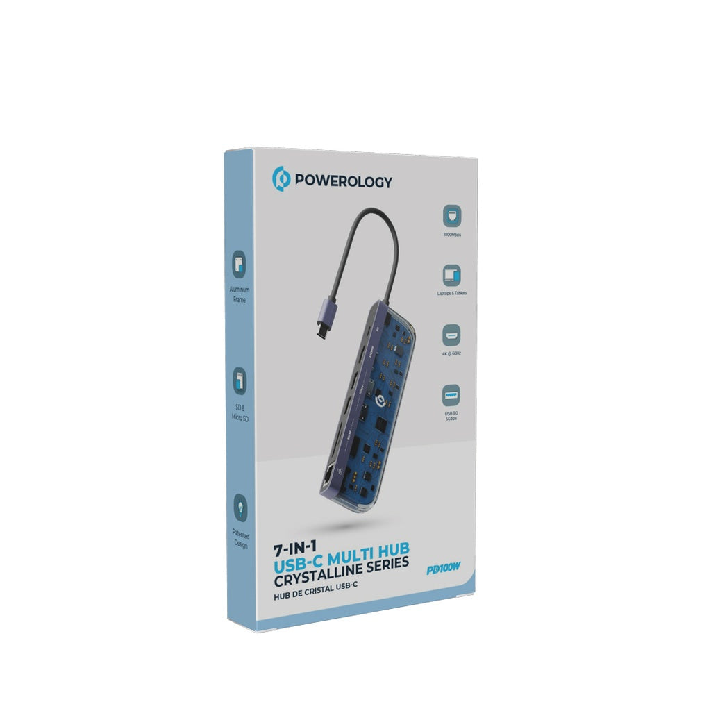 Powerology 7 in 1 Multi Hub Crystalline Series SKU: P71USHTP