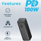 Powerology Onyx 30000mAh Dual USB-C Power Bank