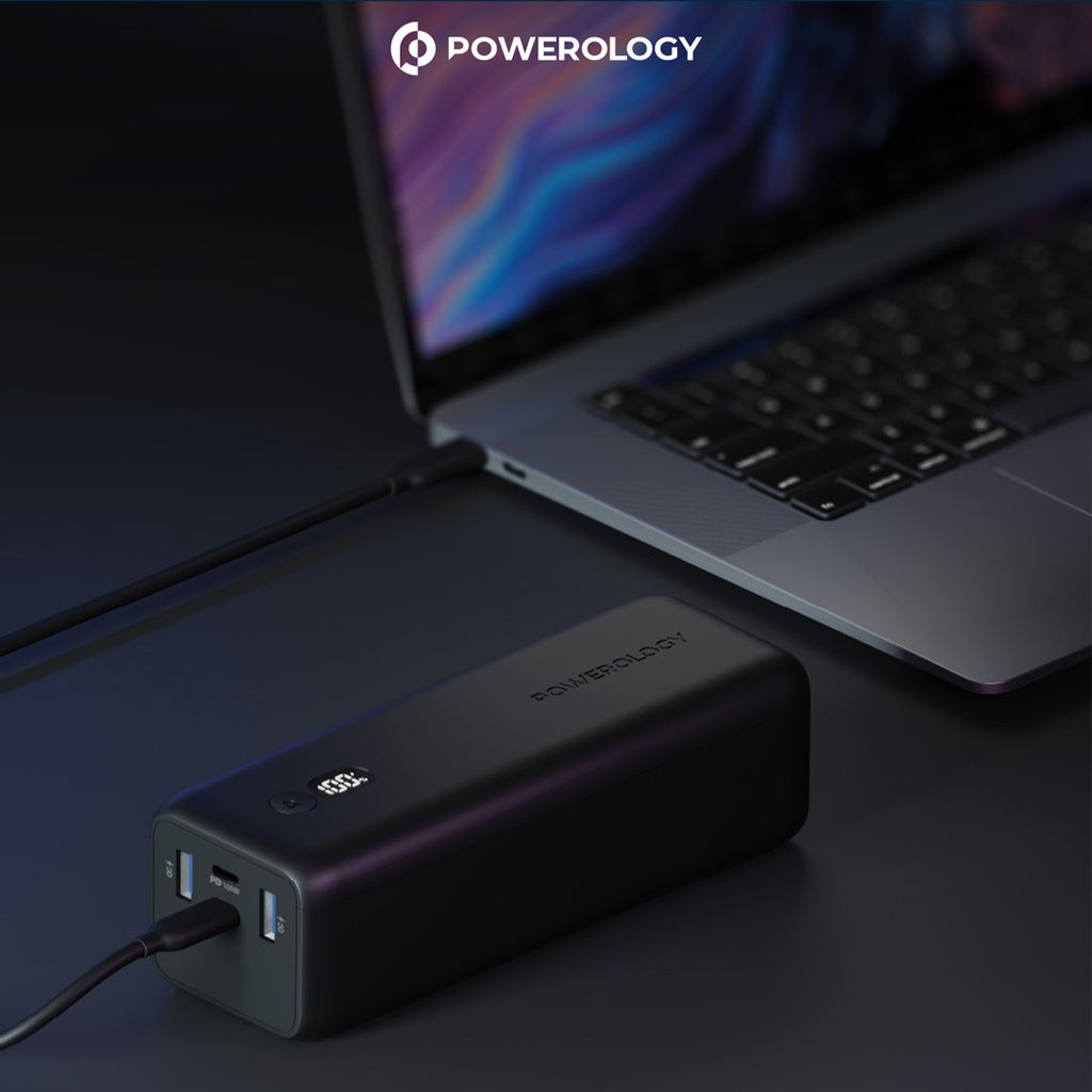 Powerology Onyx 30000mAh Dual USB-C Power Bank