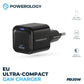 Powerology Ultra-Compact GaN Charger PD 20W EU - Black