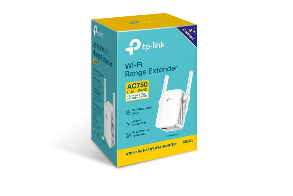 TP-Link AC750 Wi-Fi Range Extender with Two External Antennas (RE205)
