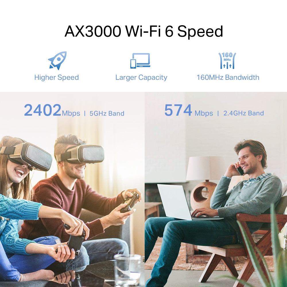 TP-LINK AX3000 Mesh WiFi 6 Extender AX3000