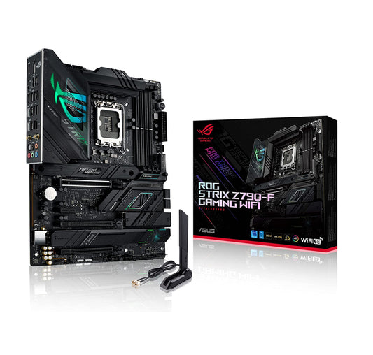 ASUS ROG STRIX Z790-F GAMING WIFI 6E LGA 1700(INTEL® 13TH&12TH GEN) ATX GAMING MOTHERBOARD(16 + 1 POWER STAGES,DDR5,FOUR M.2 SLOTS, PCIE® 5.0,WIFI 6E,USB 3.2 GEN 2X2 TYPE-C® WITH PD 3.0 UP TO 30W)