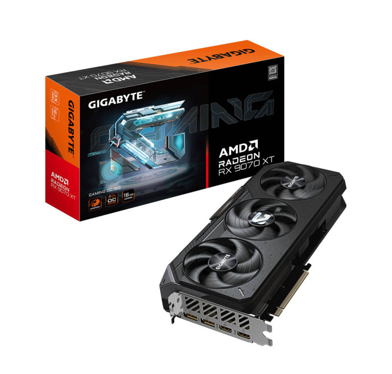 GIGABYTE Radeon RX 9070 XT GAMING OC Graphics Card, 16GB GDDR6 256-Bit Memory, 3060 MHz Boost Clock, 20 Gbps Memory Clock, 4096 Stream Processors, PCI-Express 5.0 | GV-R9070XTGAMING OC-16GD