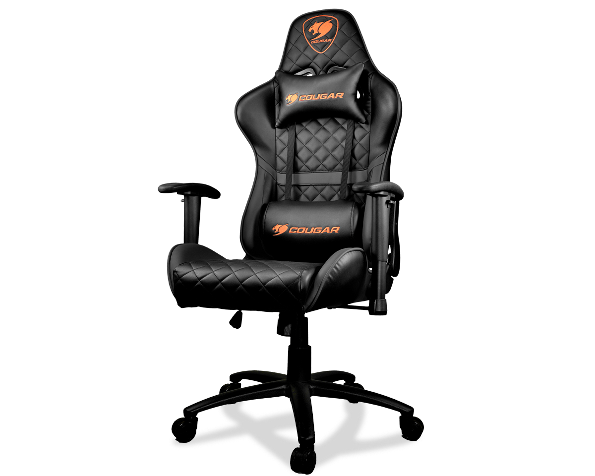 Cougar Armour One Gaming Chair with Reclining and Height Adjustment, Black