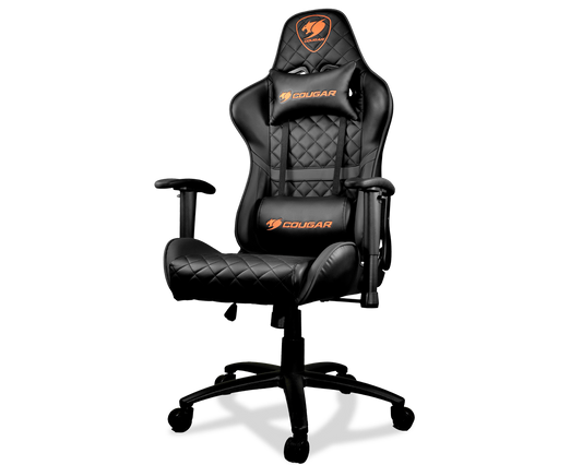 Cougar Armour One Gaming Chair with Reclining and Height Adjustment, Black