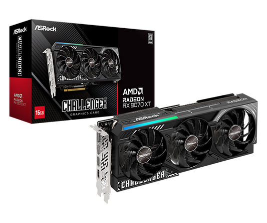 ASRock AMD Radeon RX 9070 XT Challenger 16GB GDDR6 PCIe 5.0 Graphics Card Games Corner 