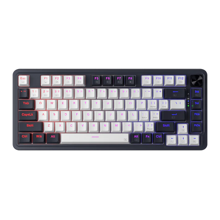Redragon K673 HE Rapid Trigger Magnetic Keyboard – 81-Key 8K Wired Mechanical Keyboard, UltraMag POM Switches, Dual-Module Floating Structure | K673WB-RGB-M