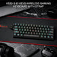 Redragon K530 Pro Wireless Gaming Keyboard – 60% Compact 61 Keys, Hot-Swappable, Custom Linear Dragon Chant Switches, RGB, Carrying Strap | K530RGB-PRO-P