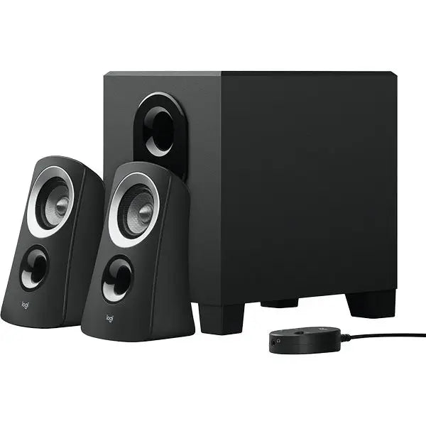 Logitech Z313 Speaker System with Subwoofer | 2.1 Channel Multimedia Speakers with 25W RMS, Compact Subwoofer & Wired Control Pod