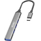 Go Des Multifunction USB-C To Docking Station Grey 4 IN 1 , GD-UC702S