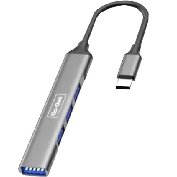 Go Des Multifunction USB-C To Docking Station Grey 4 IN 1 , GD-UC702S