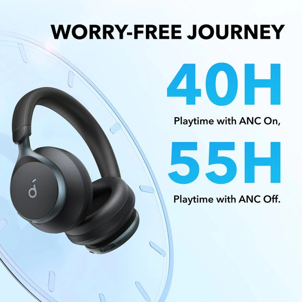 Anker Soundcore Space One Wireless Over Ear Headphones Black, A3035011