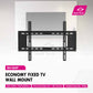 Skill Tech SH 64F Economy Fixed TV Wall Mount Bracket for Large LED, LCD & Smart TVs | Heavy-Duty Steel, Slim Design, Black