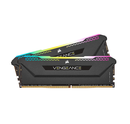 CORSAIR VENGEANCE RGB PRO SL 32GB (2X16GB) DDR4 3600MHZ C18, ILLUMINATED DESKTOP MEMORY KIT (10 INDIVIDUALLY ADDRESSABLE RGB LEDS, WIDE COMPATIBILITY, OPTIMISED FOR AMD RYZEN) BLACK