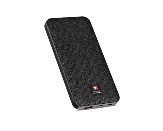 Swiss Military Power Bank 2C/1A With PD Fast Charge 10000mAh Black Games Corner 