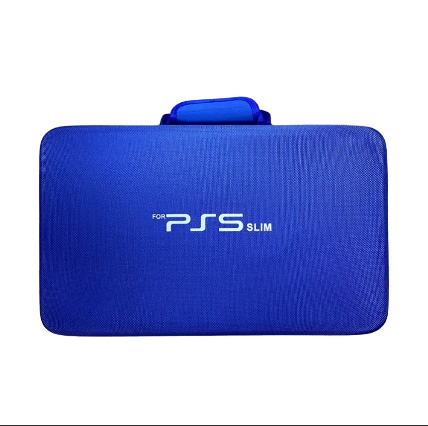 Hard Carrying Case - Travel Bag For PS5 Slim Consoles (BLUE)