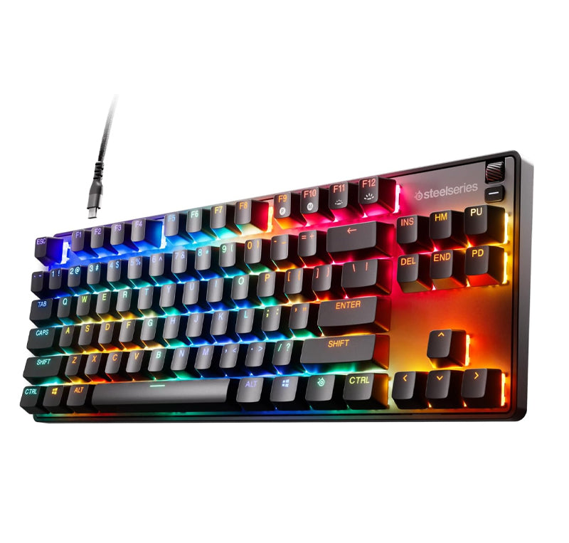 SteelSeries New Apex 9 TKL – HotSwap Optical Mini Keyboard – TKL Esports Design – Optical Switches – RGB Customization – Aluminum Alloy Frame – Double Shot PBT Keycaps