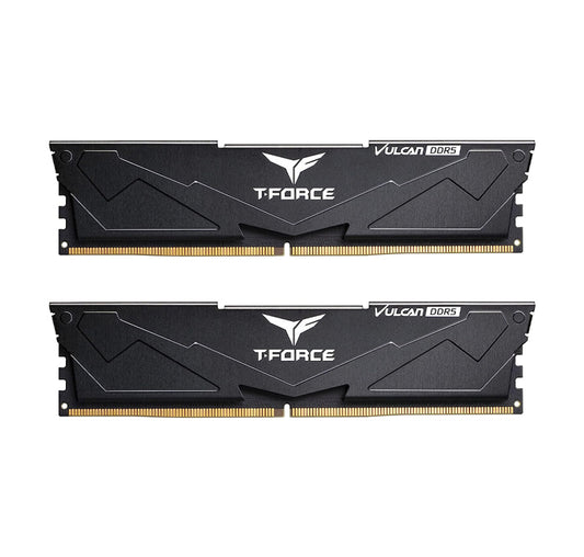 TEAMGROUP T-FORCE VULCAN DDR5 32GB (2X16GB) 6000MHZ (PC5-48000) CL38 INTEL XMP 3.0 & AMD EXPO COMPATIBLE DESKTOP MEMORY MODULE RAM BLACK - FLBD532G6000HC38ADC01