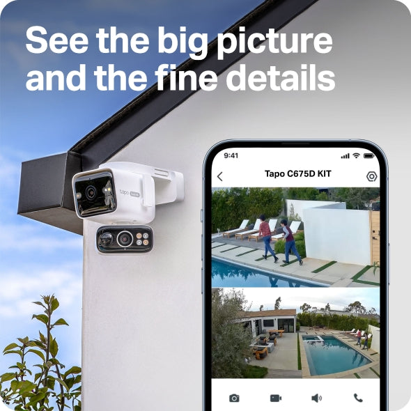 Tapo C675D KIT Solar-Powered Dual-Lens Pan/Tilt Security Camera Kit