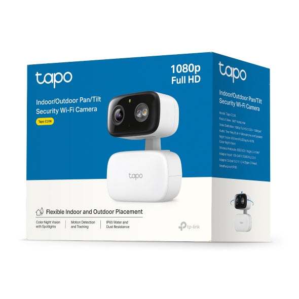 TP-Link Tapo C206 Indoor Outdoor Pan Tilt Security Wi-Fi Camera